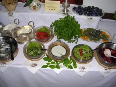 One of many Avar Hotel Food Spreads.